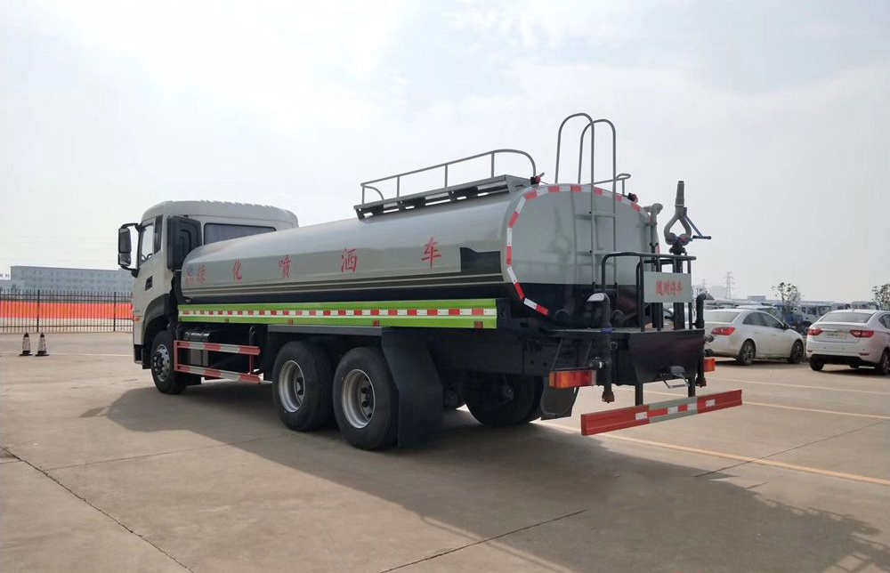 國六18立方東風天龍后雙橋灑水車