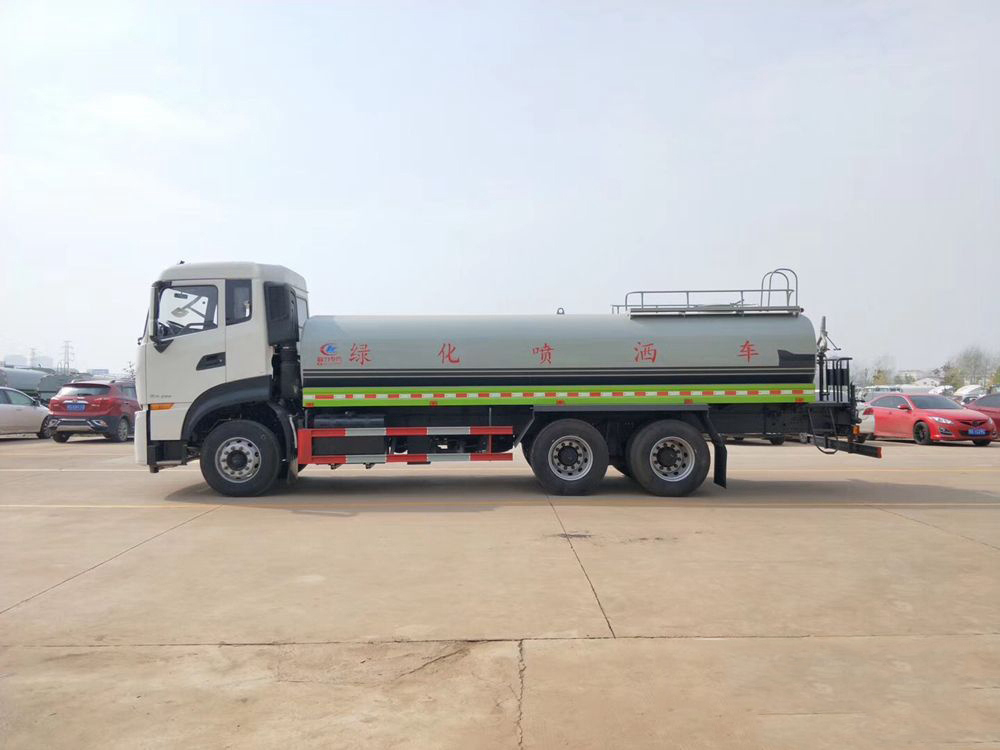 國六18立方東風天龍后雙橋灑水車